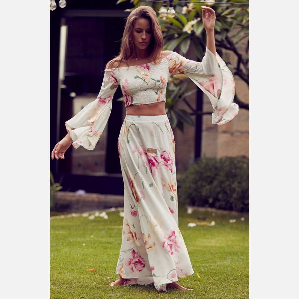 Jaase Selena Malibu Rocky Maxi Skirt 2 Pc Set - Picture 2 of 7